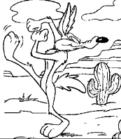 coloriage coyote va courir